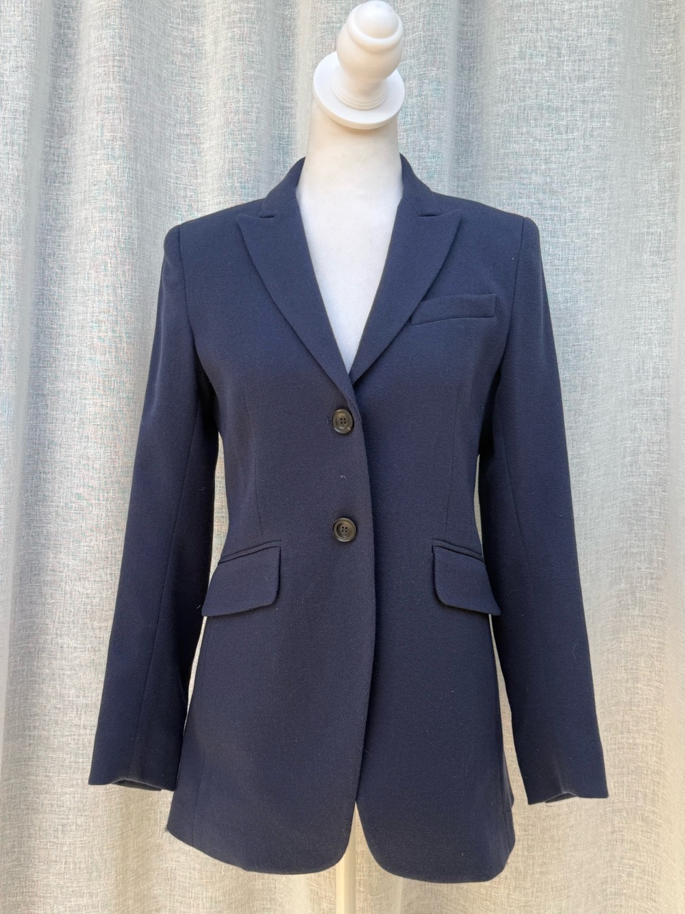 Theory navy blue wool single breasted  blazer